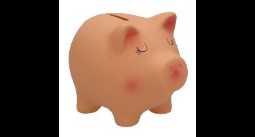 Gerimport Spaarvarken - roze - keramiek - 15 x 11 x 12 cm