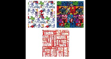 Marvel Cadeaupapier - 6x - verjaardag - 200x70cm - inpakpapier