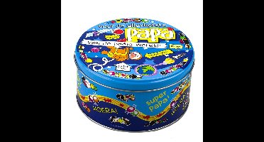 Papa snoeptrommel/bewaarblik - D14 x H7,5 cm - cadeau - Vaderdag