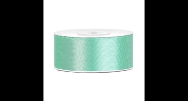 Partydeco Cadeaulint - mintgroen - 2,5 cm x 25 meter - satijn