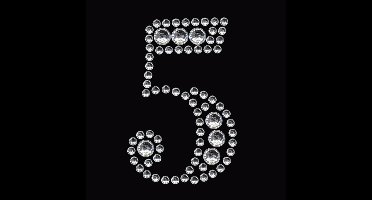 Stickers strass cijfer 5