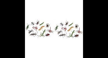 24x Plastic enge Halloween beestjes insecten