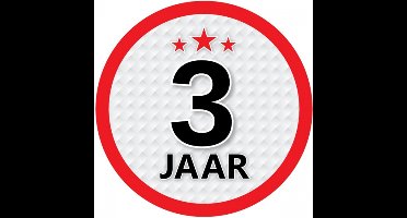 3 jaar leeftijd sticker - rond - Dia 15 cm - 3 jaar verjaardag - jubileum - leeftijd versiering