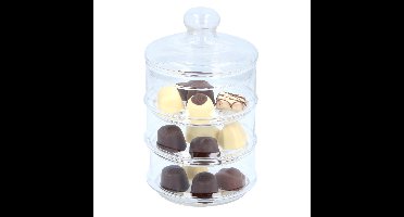 Alpina Bonbonniere - glas - 12 x 23 cm - 3-laags - voorraadpot