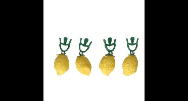 Alpina Tafelkleed gewichten - 4x - metaal - Citroentjes - steentjes gewichten