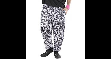Baggy broek - zebraprint - heren - jaren 80/90 - verkleedkleding - hiphop