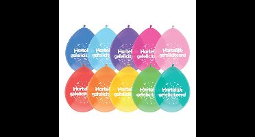 Ballonnen - Hartelijk Gefeliciteerd verjaardag feest - 8 stuks - 29 cm