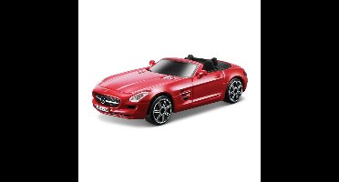 Bburago Modelauto Mercedes-Benz - SLS AMG - rood - 11x4x3cm - schaal 1:43