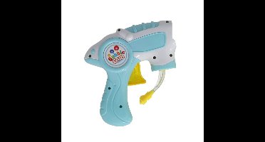 Bellenblaas speelgoed pistool - met vullingen - lichtblauw - 15 cm - plastic - bellen blazen
