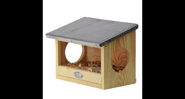 Best for birds Houten eekhoorn voederhuis - 25 x 19 cm - Woonhuisjes voor eekhoorns - voederhuisje