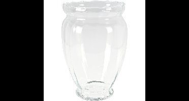 Bloemen vaas transparant - glas - D21 x H35 cm