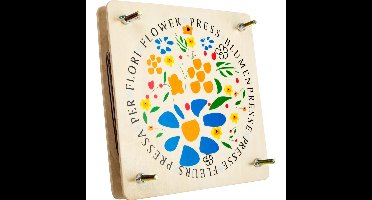 Bloemenpers van hout - 18 x 18 cm - Droogbloemen maken - persen van verse bloemen
