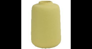 Bloemenvaas - geel terracotta - D15 x H21 cm - smalle opening