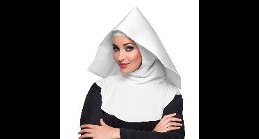 Boland Nonnen hoofdkapje - dames - wit - non - carnaval - moeder overste