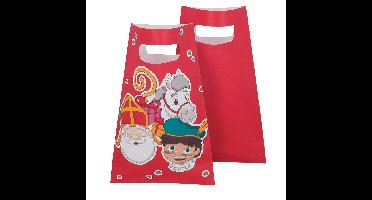 Boland Sinterklaas uitdeelzakjes - 10x stuks - 23 x 15 cm - Sint traktatiezakjes