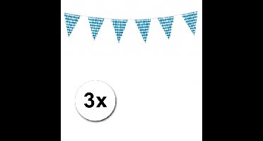 Boland Vlaggenlijn Oktoberfest - 3x - 10 meter - kunststof - beieren thema - bierfeest