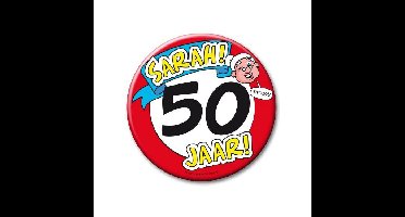 Broche hoera 50 jaar Sarah 10 cm