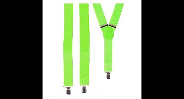 Carnaval verkleed bretels - fluor groen - polyester - volwassene - accessoires