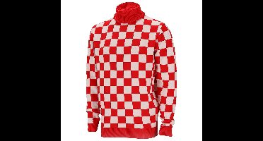 Carnaval verkleed trui Brabant - col - rood/wit geblokt - dames / heren - turtleneck