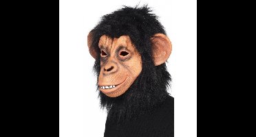 Chimpansee apen dieren verkleed masker - carnaval - volwassenen - zwart