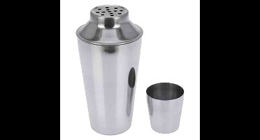 Cocktailshaker - zilver - RVS - 500 ml - cocktails maken - drank accessoires