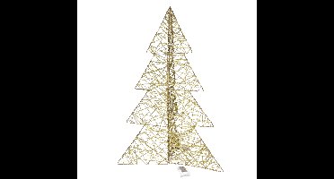 Countryfield?Lichtboom/kerstboom 3D - 76 cm - goud - metaal - 60 LEDs - warm wit