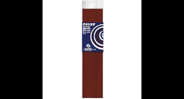 Crepe papier platte vellen - 1x - bruin - 250 x 50 cm - Knutselen met papier - Knutselspullen