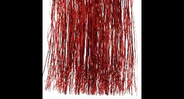 Decoris kerstboom folie slieren - 1x zakje - tinsel - rood - 40 x 50 cm