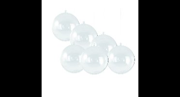 DIY kerstballen - 6x st - D5 cm - doe het zelf hobby kerstballen - transparant