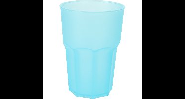 Drinkbekers - blauw - kunststof - 480 ml - onbreekbare camping en kinder bekers