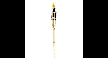 Esschert Design Tuinfakkel - bamboe - navulbaar - 60 cm - sfeer verlichting