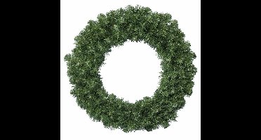Everlands Kerstkrans - groen - kunststof - 60 cm - kerstversiering - Dennenkrans - deurkrans