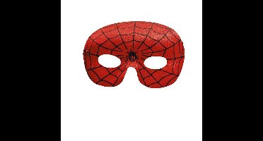 Faram party Spinnenheld oogmasker - rood - verkleed artikel - superheld