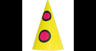 Folat Bumba Feesthoedjes - 8x stuks - papier/karton - verjaardag hoedjes - voor kinderen