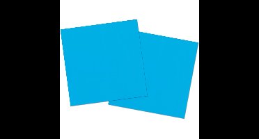 Folat Feest Servetten - 20x - blauw - 33 x 33 cm - papier - lunch/diner servetjes