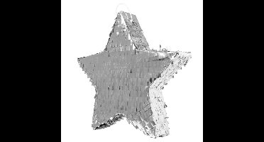 Folat ster pinata - zilverkleurig - papier mache - 45 cm - verjaardag - feestartikelen