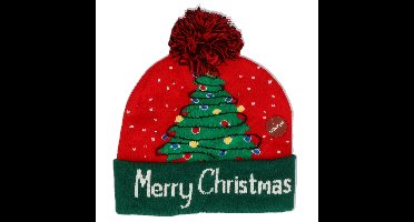 Foute kerstmutsen/mutsen/wintermutsen Merry Christmas met verlichting