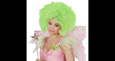 Funky dames pruik neon groen