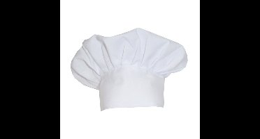 Funny Fashion Witte koksmuts - verkleed accessoires - chefkok - volwassenen