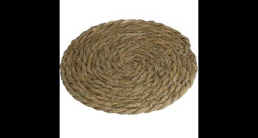 Gerimport Pannenonderzetter - hittebestendig - zeegras - rond - 20 cm