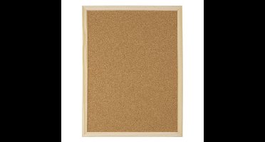 Gerimport Prikbord/memobord - kurk - bruin - 40 x 60 cm - hobby/knutsel materialen