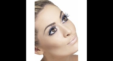 Halloween nepwimpers - spinnenwebben - blauw - glitter - wimpers - verkleedaccessoires