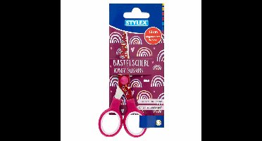 Hobby/knutsel schaar voor kinderen - kersenrood - 13 cm - papierschaar