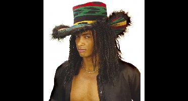 Hoge rasta hoed voor volwassenen