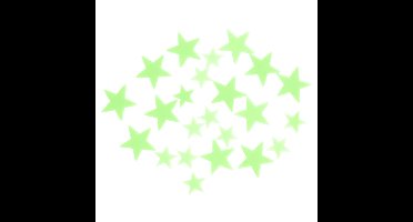 Home Deco Kids Glow in the dark Sterrenstelsel - 24x stuks - groen - kinderkamer - decoratie