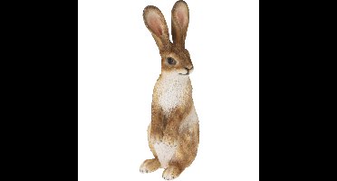 Home & Styling Decoratie paashaas / konijn - bruin - polystone - 26 cm - staand