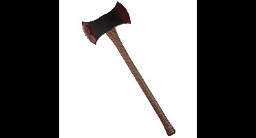 Horror/Halloween dubbele bijl - 76 cm - kunststof - verkleed wapens accessoires