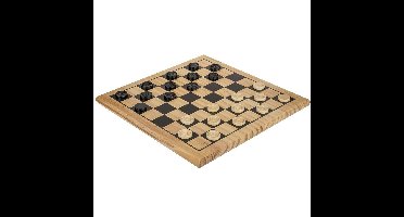 Houten damspel met damstukken en bord - 28 x 28 cm - Denkspellen - Dammen