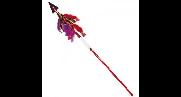 Indianen speer met zwarte punt 97 cm volwassenen
