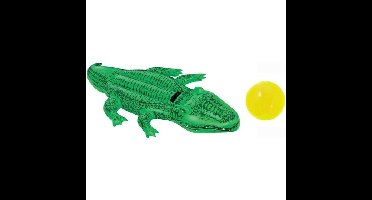 Intex opblaasbare krokodil 168 cm ride-on met gratis strandbal